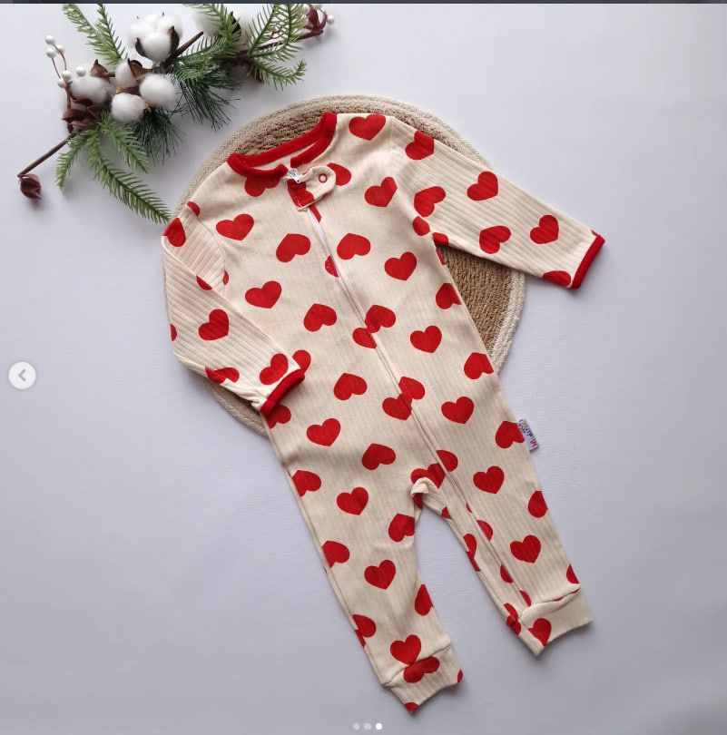 Ромпер сердечко беж